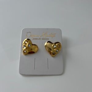 Gold Heart Earrings